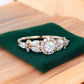 Vintage Cluster 0.6ct Round Cut Lab Grown Diamond Engagement Ring