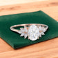 1.650ct Oval cut Lab Grown Diamond Cluster Engagement Ring