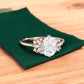 1.650ct Oval Lab Grown Diamond Cluster Ring • Marquise Floral Bridal Ring