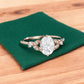 1.320ct  Oval Lab Grown Diamond Engagement Ring • Vintage Art Deco Diamond Ring