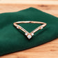 0.07 Ct Lab-Grown Diamond V-Shaped Ring – 14K Gold Chevron Band