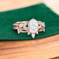 1.420ct Oval Cut Lab Grown Diamond Engagement Ring Set