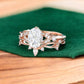 1.420ct Oval Cut Lab Grown Diamond Engagement Ring Set