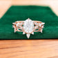1.420ct Oval Cut Lab Grown Diamond Engagement Ring Set