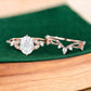 1.420ct Oval Cut Lab Grown Diamond Engagement Ring Set