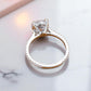 2CT Round Lab Grown Diamond Engagement Ring • Vintage White Gold Half Eternity Diamond Ring