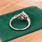 1.00 ct Princess Cut Lab Grown Diamond Engagement Ring • Vintage Twist Bridal Ring
