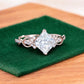 1.5 CT Princess Cut Lab Grown Diamond Engagement Ring • Vintage 14k Yellow Gold Twist Band