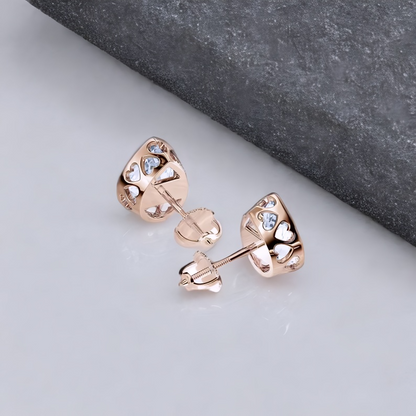 2.0 Ct Pear Shaped Lab Grown Diamond Stud Earrings
