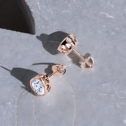 2.0 Ct Pear Shaped Lab Grown Diamond Stud Earrings