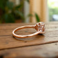 1.25 ct Oval Lab Grown Diamond Engagement Ring • Cluster Side Stone Ring