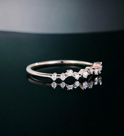 0.140ct  Half Eternity Round Brilliant Cut Lab-Grown Band