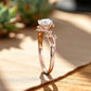 Vintage 1.00ct Round Cut Leaf Lab Grown Diamond Engagement Ring