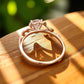 Vintage 1.00ct Round Cut Leaf Lab Grown Diamond Engagement Ring