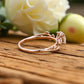 Vintage 1.00ct Round Cut Leaf Lab Grown Diamond Engagement Ring