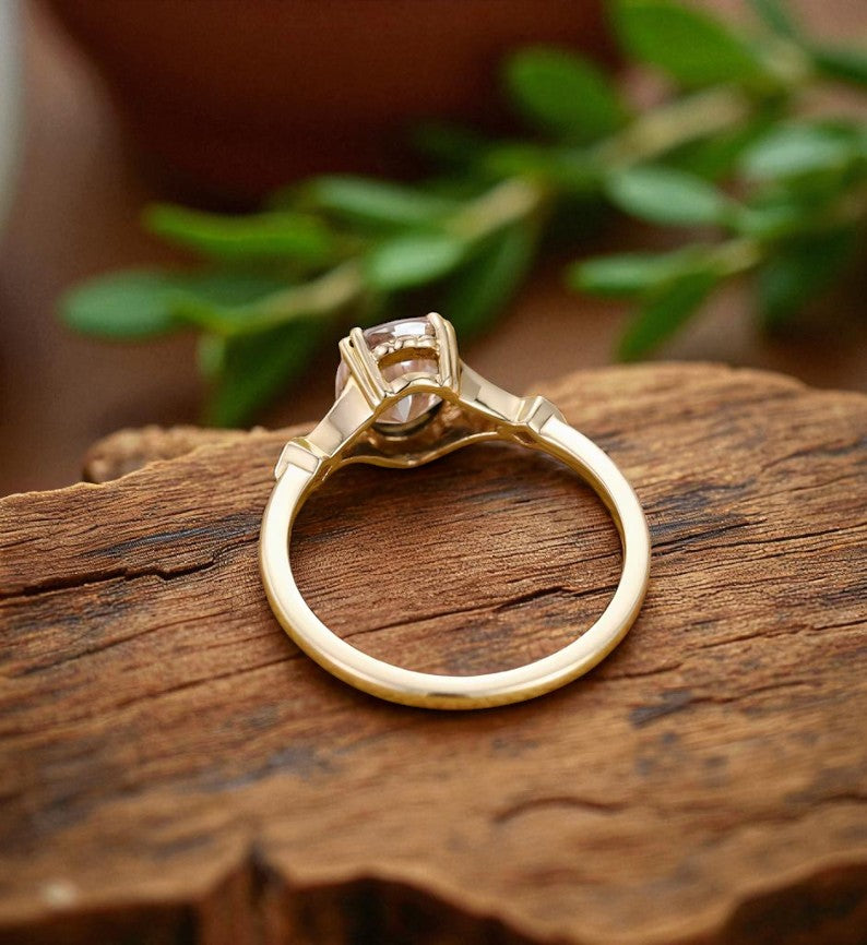 1.25 ct Oval Lab Grown Diamond Engagement Ring • Vintage Art Deco Inspired Ring