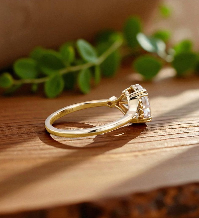 1.25 ct Oval Lab Grown Diamond Engagement Ring • Vintage Art Deco Inspired Ring