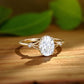 1.25 ct Oval Lab Grown Diamond Engagement Ring • Vintage Art Deco Inspired Ring
