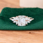 1.75ct Emerald Cut Lab Grown Diamond Floral Cluster Engagement Ring