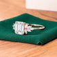 1.75ct Emerald Cut Lab Grown Diamond Floral Cluster Engagement Ring
