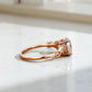 1.25 ct Oval Lab Grown Engagement Ring • Vintage Rose Gold Twist Wedding Ring