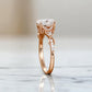 1.25 ct Oval Lab Grown Engagement Ring • Vintage Rose Gold Twist Wedding Ring