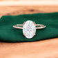 2.500 ct Oval Lab Grown Diamond Engagement Ring • 14K Gold Solitaire Ring