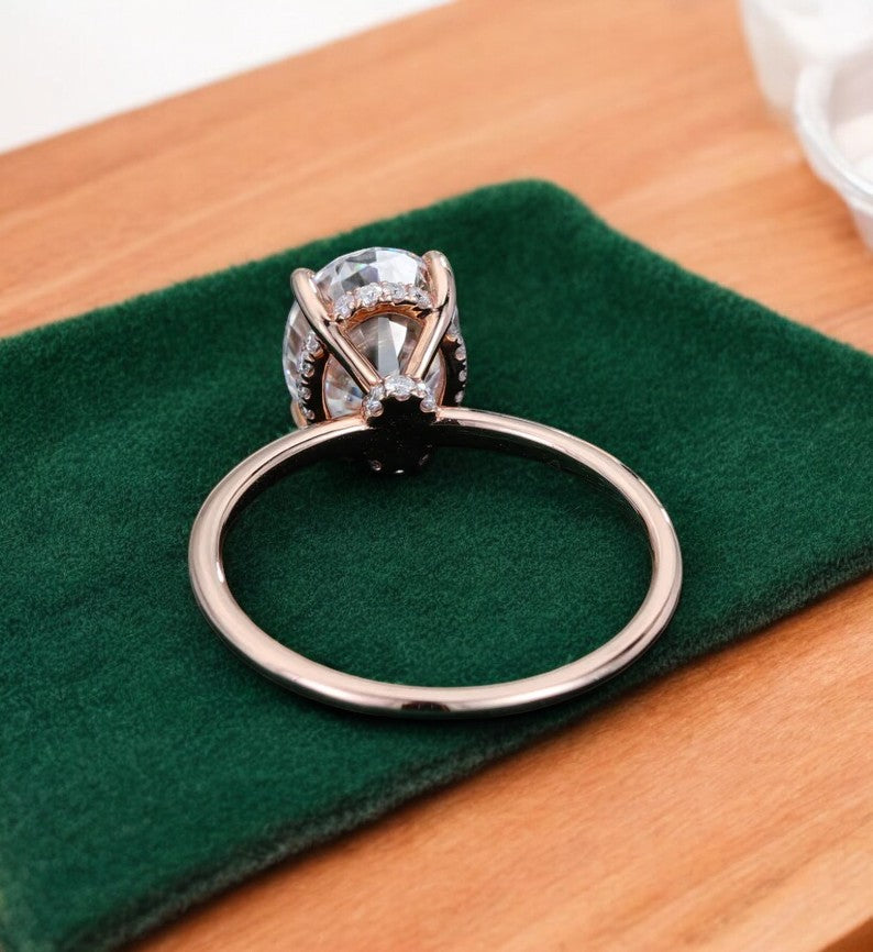 2.614 ct Oval Lab grown Diamond solitaire Engagement Ring
