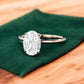 2.500 ct Oval Lab Grown Diamond Engagement Ring • 18K Gold Solitaire Ring