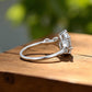 1.00ct Marquise Lab Grown Diamond Engagement Ring • Vintage Twist White Gold Ring