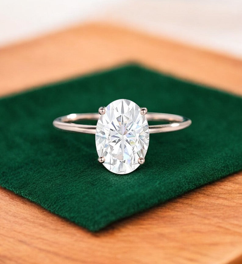 2.614 ct Oval Lab grown Diamond solitaire Engagement Ring