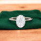 2.640 ct Vintage Oval Cut Moissanite Engagement Ring