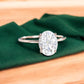 2.640 ct Vintage Oval Cut Moissanite Engagement Ring
