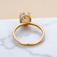 2.40CT Oval Cut Lab Grown Diamond Engagement Ring.Half Eternity Bridal Ring