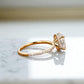 2.40CT Oval Cut Lab Grown Diamond Engagement Ring.Half Eternity Bridal Ring