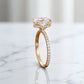 2.40CT Oval Cut Lab Grown Diamond Engagement Ring.Half Eternity Bridal Ring
