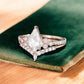 1.930ct Kite Cut Lab Grown Diamond Engagement Ring Set