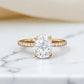 2.40CT Oval Cut Lab Grown Diamond Engagement Ring.Half Eternity Bridal Ring