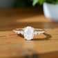1.5CT Oval Cut Lab Grown Diamond Engagement Ring, Bridal Promise
