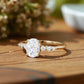 1.5CT Oval Cut Lab Grown Diamond Engagement Ring, Bridal Promise