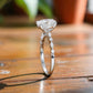 1.5CT Oval Lab Grown Diamond Engagement Ring • Vintage-Inspired White Gold Ring