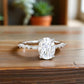1.5CT Oval Lab Grown Diamond Engagement Ring • Vintage-Inspired White Gold Ring