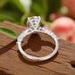1.5CT Oval Lab Grown Diamond Engagement Ring • Vintage-Inspired White Gold Ring