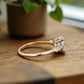 1.5CT Oval Cut Lab Grown Diamond Engagement Ring, Bridal Promise