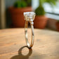 1.5CT Oval Cut Lab Grown Diamond Engagement Ring, Bridal Promise