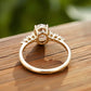1.5CT Oval Cut Lab Grown Diamond Engagement Ring, Bridal Promise