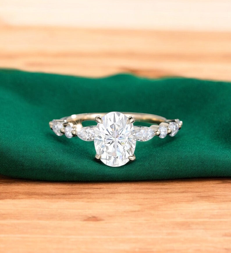 2.30ct Oval Cut Lab-Grown Diamond Engagement Ring