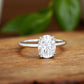 2.50 ct Oval Cut Lab Grown Diamond Solitaire Engagement Ring