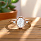 1.25 ct Oval Lab Grown Diamond Rose Gold Engagement Ring • Unique Bezel Set Diamond Ring