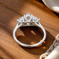 1.00 ct Three Stone Marquise Cut Lab Grown Diamond Engagement Ring